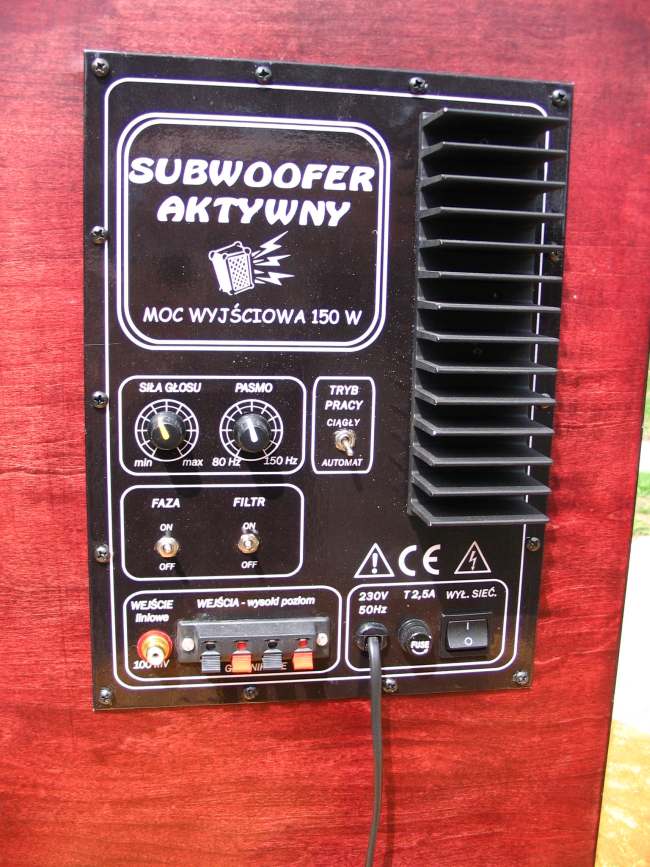 Subwoofer "tower" na Tonsilu GDN 20/80/2 Subwoofer "tower" na Tonsilu GDN 20/80/2