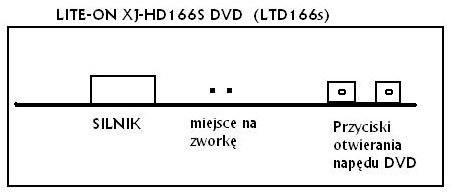 LITE-ON XJ-HD166S DVD - samoczynne zamykanie się tacki, zworka na płycie głównej