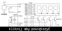 [ATtiny2313]+[DS18B20]+[poczwórny wyświetlacz 7-segmentowy]