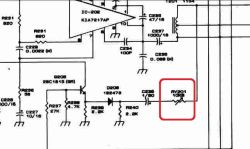 Wybrany element RV201 w czerwonej ramce to potencjometr 10 kΩ