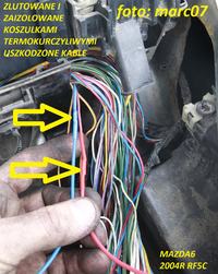 mazda 6 2.0d 2003 - martwe wskaźniki, świecące kontrolki