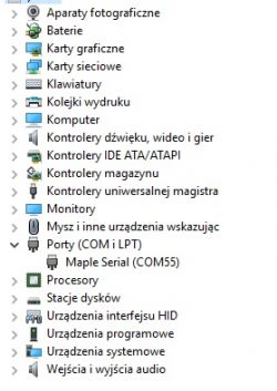 STM32 z Arduino i STLINK V2 - nie wykrywa portu COM po zaprogramowaniu