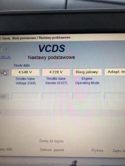 Kod dostępu do silnika VW Sharan 2.8 VR6 AAA w VCDS - Adaptacja przepustnicy