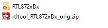 Screenshot showing two files in a folder: RTL872xDx and rtltool_RTL872xDx_orig.zip.