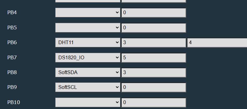 Table showing pin configuration for electronic devices.