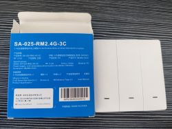 2.4G smart wall switch with packaging.