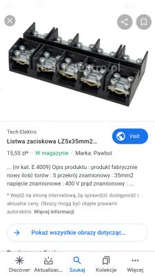 Listwa zaciskowa kable, Al i Cu Listwa zaciskowa kable, Al i Cu