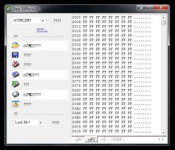 Zrzut ekranu programu Easy51Pro v2.0 w systemie Windows, przedstawiający interfejs do programowania mikrokontrolerów serii AT89C2051.