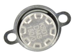 Termostat bimetaliczny KSD1 DM3 150/0 z metalową obudową i dwoma otworami montażowymi