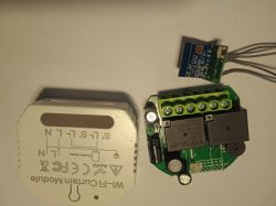 MS-108 Wi-Fi Curtain Module and electronic circuit board.
