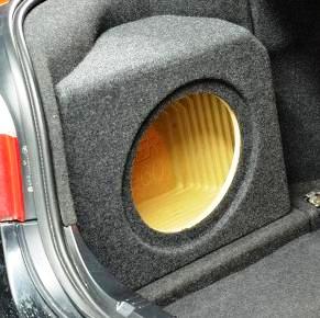 SKRZYNIA BASOWA MDF - Zabudowa głośnika basowego bmw e39 sedan
