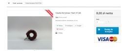 Zdjęcie produktu przedstawiające cewkę ferrytową 10uH 37,5A na stronie sklepu internetowego.