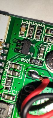 Close-up of a circuit board with visible electronic components.
