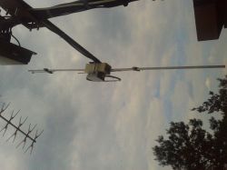 Zakończenie linii fiderowej 75 omów, telewizor śnieży.