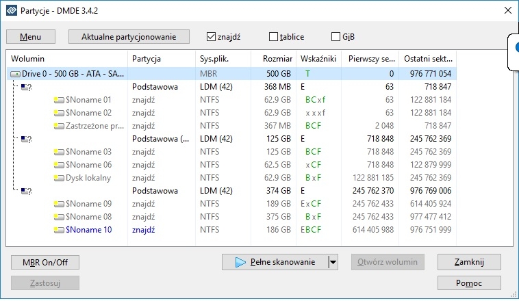 [Rozwiązano] Dysk Samsung hd503hi 500gb jako dynamiczny nieprawidłowy w ...
