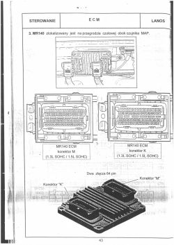 Lanos T150 Sterownik pinout - Lanos Euro 3 (KLAT) Sterownik Hybrydowy Delphi - D