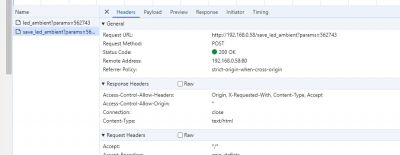 Screenshot of HTTP POST Request Screenshot showing details of an HTTP POST request in the developer tool.