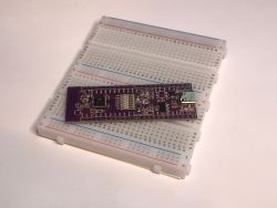 HLK-W801-KIT-V1.1 Development Board on Breadboard HLK-W801-KIT-V1.1 development board on a breadboard.