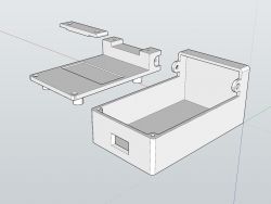 3D enclosure design consisting of two parts in SketchUp