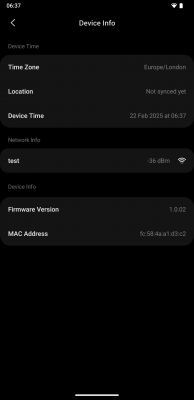 Mobile Device Information Screenshot showing mobile device information.