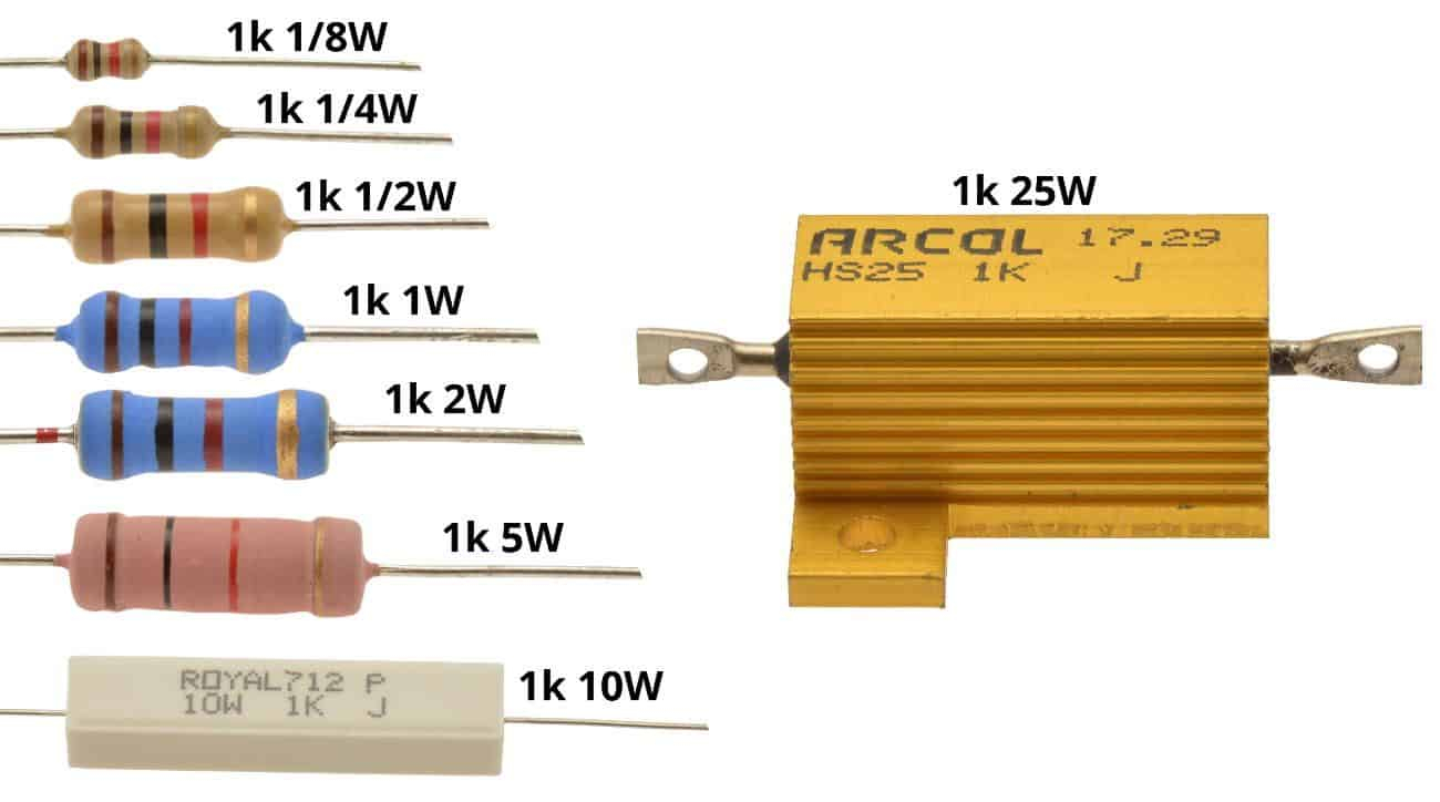 Determining Resistor Wattage Identify Watt Rating by Resistance