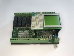 The interior of an old Schneider Electric SR1 A201BD programmable logic controller