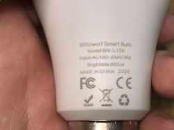 [ESP8266] Blitzwolf smart LED LT-29 850Lm WiFi CCT (white temperature control)