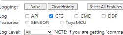 Screenshot of control panel with CFG option selected.