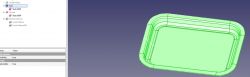 Model 3D zielonej tacki z programu CAD
