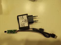 12V USB adapter with cable and board for LED strip.