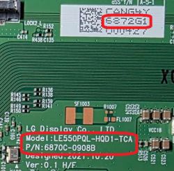 Płyta T-CON z modelu LG z oznaczeniami 6872G i 6870C-0908B