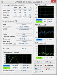 Huawei E5180s-22 - identyfikacja BTS - szybkość LTE Play