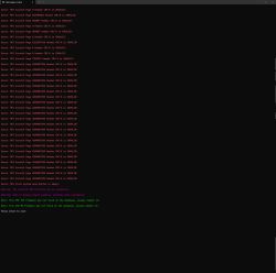 Zrzut ekranu ME Analyzer z wieloma błędami „Header CRC-8 is INVALID” na czarnym tle