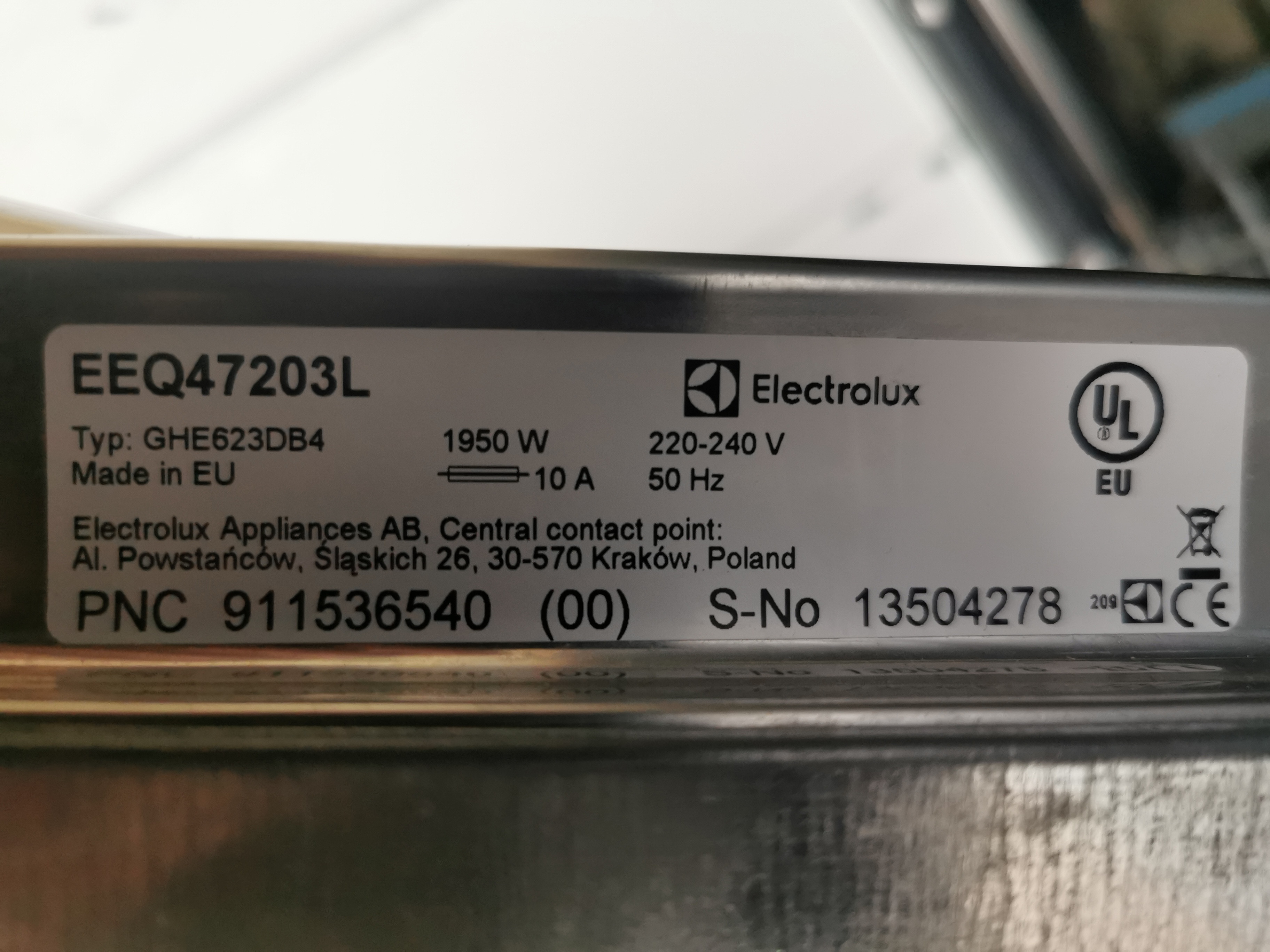 Electrolux EEQ47203L (typ: GHE623DB4) - zmywarka nie pobiera wody i nie ...