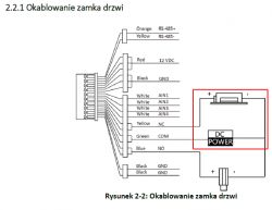 Schemat okablowania domofonu z elektrozaczepem.