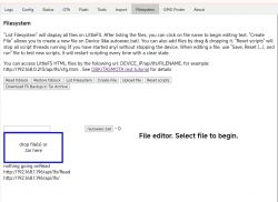 LittleFS interface for managing files on a Magic Home LED controller.