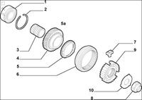 Fiat Panda 2005 1.1 - Wymiary i symbole łożysk skrzyni biegów