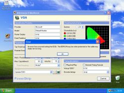 Komunikat błędu PowerStrip podczas próby zapisu EDID na monitorze w systemie Windows XP