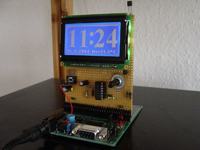 Zegar DCF 77,5kHz na LCD 128*64 znaków z termometr DS18B20