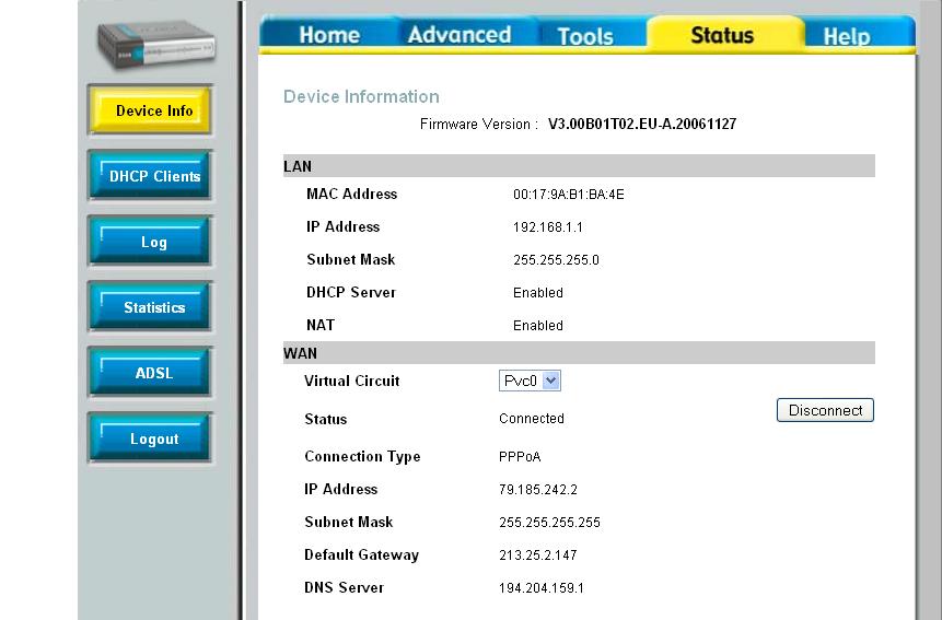 D link dsl 524t настройка