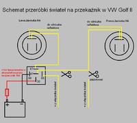 Światła na przekaźnik - VW Golf II Światła na przekaźnik - VW Golf II