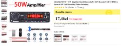 Moduł wzmacniacza 50W z dekoderem MP3 i tunerem FM, panel z wyświetlaczem LED