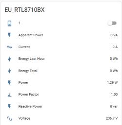 Screenshot of power measurements for EU_RTL8710BX device.