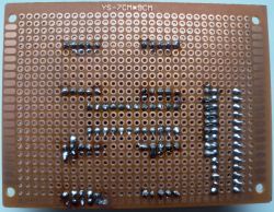 Universal 7x9 cm PCB with soldered connections on bottom side