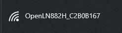 OpenLN882H Wi-Fi Network Wi-Fi network icon OpenLN882H_C2B0B167 on available networks list.