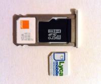 Dwie karty SIM oraz karta microSD w slocie "hybrid dual SIM" Dwie karty SIM oraz karta microSD w slocie "hybrid dual SIM"