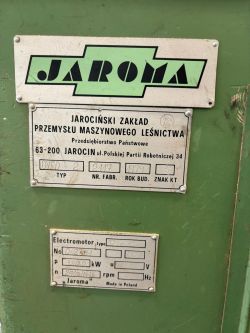 Tabliczka znamionowa Piłofrezarki JAROMA DYFD-2