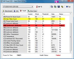 HD Tune Health Test: B8 Unknown Attribute Failed - Should I Worry? Error Analysis