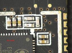 Close-up of a PCB module with electronic components.