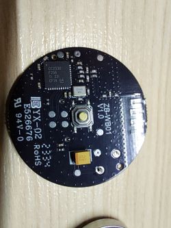 Zdjęcie płytki drukowanej z komponentami elektronicznymi.